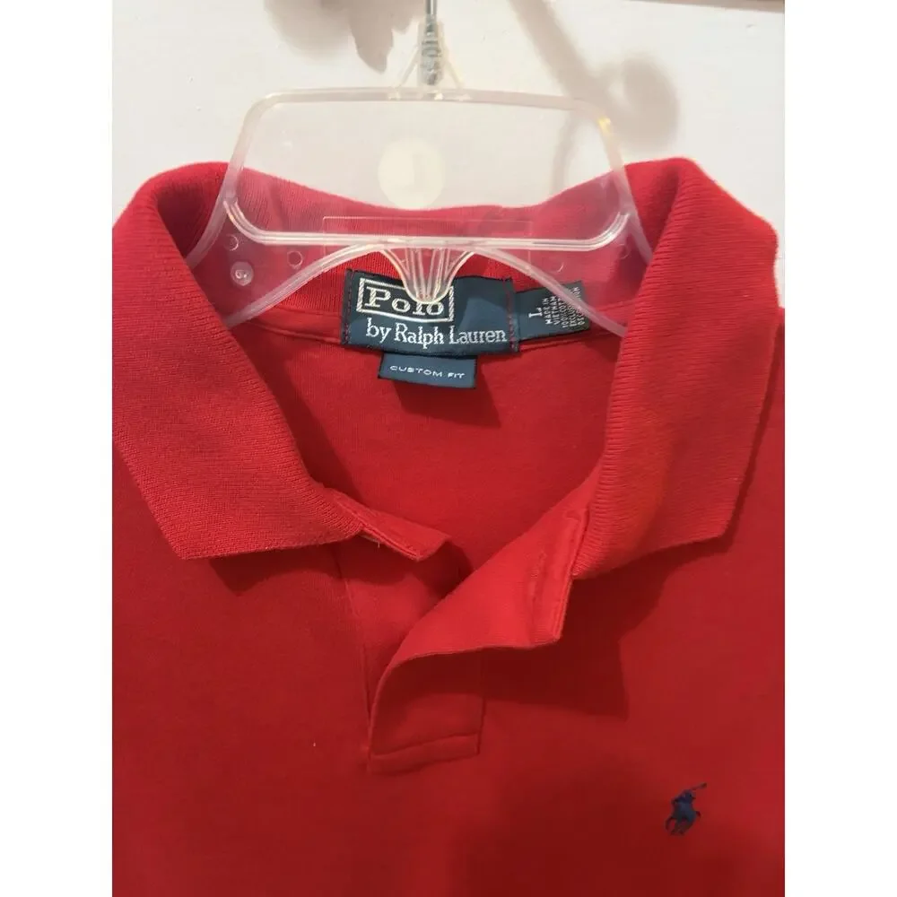 X2- Polo Ralph Polo Lauren Custom Fit SHORT SLEEVE Size Large Perfect shape
